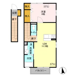 シェモア【2階】の間取り