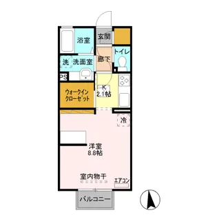 アルモヴィレッタ【1階】の間取り