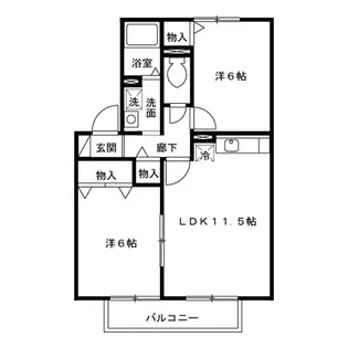 ファミール AB【2階】の間取り