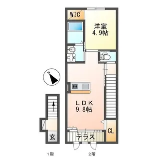 Jiro東幸【2階】の間取り