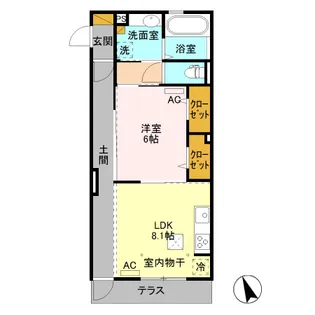 ラウレア【1階】の間取り