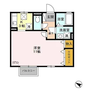 アムルーズ・K【1階】の間取り