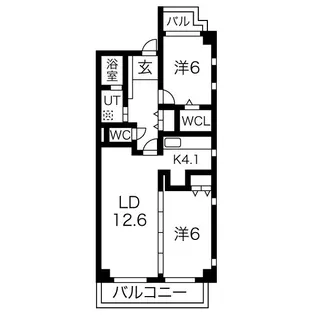 ディ アルタ クラッセ【4階】の間取り
