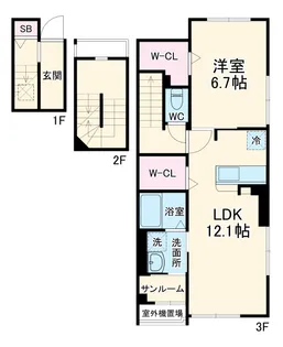 パッセロ【301号室】の間取り