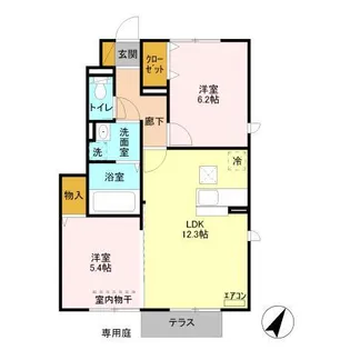 オリオンクレストABC【1階】の間取り