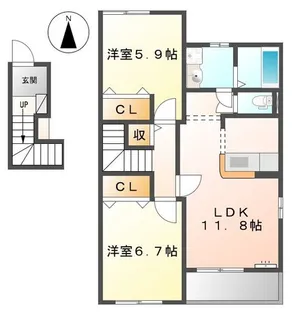 グレース・N1【2階】の間取り