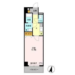 エキスポコンフォート Ⅱ【105号室】の間取り