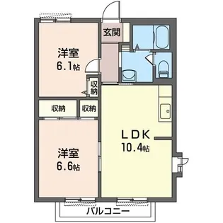 シャーメゾンMOA【1階】の間取り