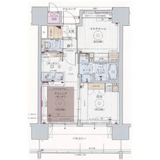 エステムプラザ福岡県庁前ネオシス【803号室】の間取り