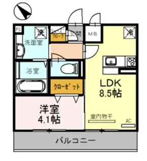 サンルーナ 下松【2階】の間取り