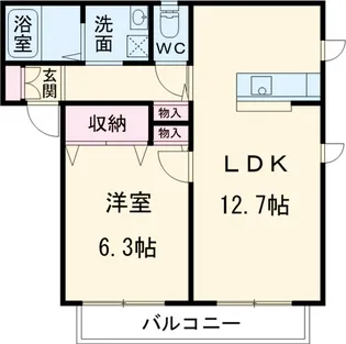 フォンテーヌT&H C【2階】の間取り