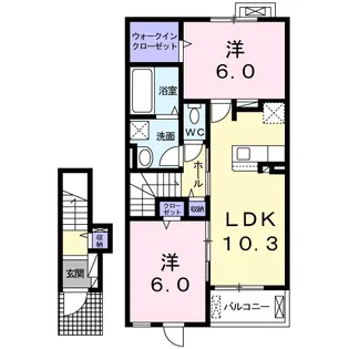 グランディール ファイン【202号室】の間取り