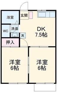 パウゼ幕張Ⅱ【101号室】の間取り