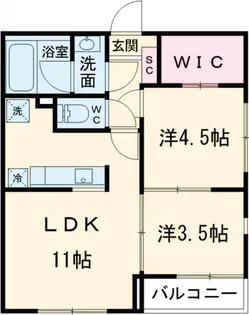 LOTUS阿佐ヶ谷【3階】の間取り
