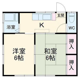 田中荘【202号室】の間取り