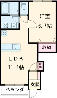 ラ・ジオン八王子【103号室】の間取り