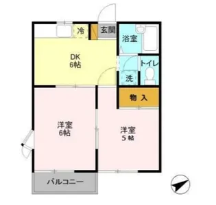 コーポフロンティアI【1階】の間取り