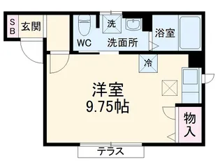 メゾンフルール【1階】の間取り