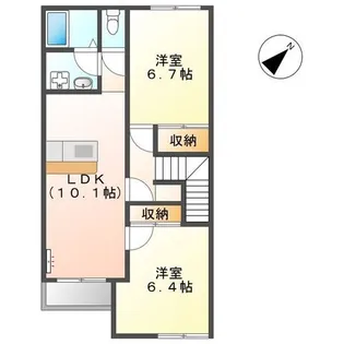 グリーンハイツ【2階】の間取り