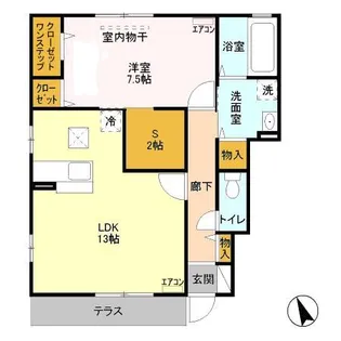 クレスト C【1階】の間取り