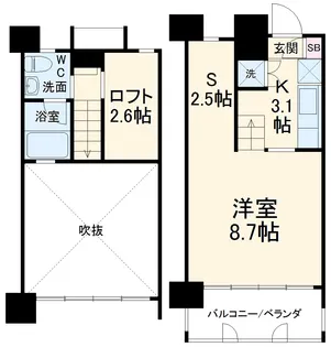 ドゥーエ新丸子【2階】の間取り