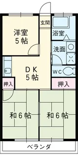 ヴィレッジ一色【4C号室】の間取り
