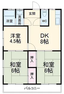 南根ハイツ【1階】の間取り
