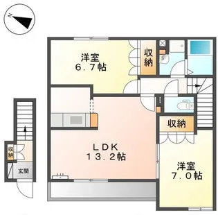 ヴェスパー【2階】の間取り