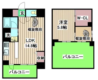 Refiant Verde【402号室】の間取り