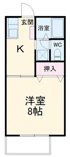 プラムハウス【201号室】の間取り