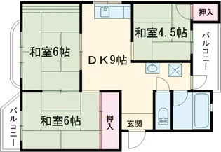 第2曽根団地【206号室】の間取り