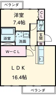 Casa Domani【204号室】の間取り