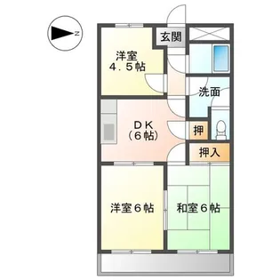 サニーハイツやとみ【2階】の間取り