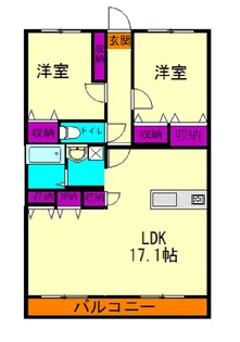 ヴェルビラージュ【2階】の間取り