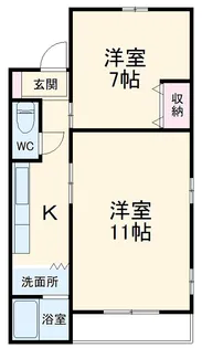 山花ビル【201号室】の間取り