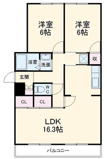 牧の原中央マンション【00303号室】の間取り