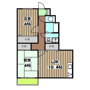 グリーンヒルトミタ【202号室】の間取り