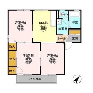 ディアプレイスC【2階】の間取り