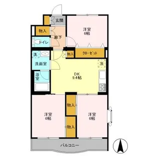 プラムマンション【3階】の間取り