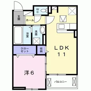 エレガンテ ソーレ【2階】の間取り
