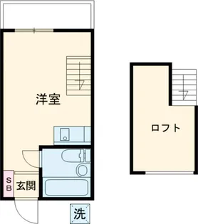 ベルアール用賀【205号室】の間取り
