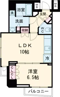 プレール・ドゥーク新宿West【6階】の間取り