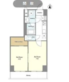 シェル中野弥生町【802号室】の間取り