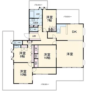 エクセルフラット【3階】の間取り