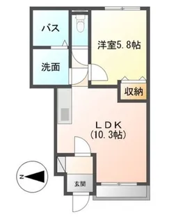アクシア【1階】の間取り