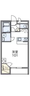 レオパレスフォースイ A【1階】の間取り