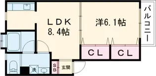 ハウスデュアル一之江Ⅱ【202号室】の間取り