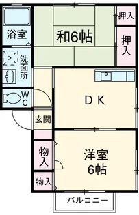 ウエストパレスⅠ【2階】の間取り