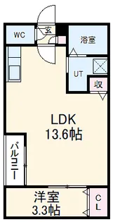 Warren shimokomenoⅠ【2階】の間取り