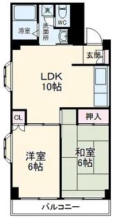 ハイツピアヴァリー【4階】の間取り
